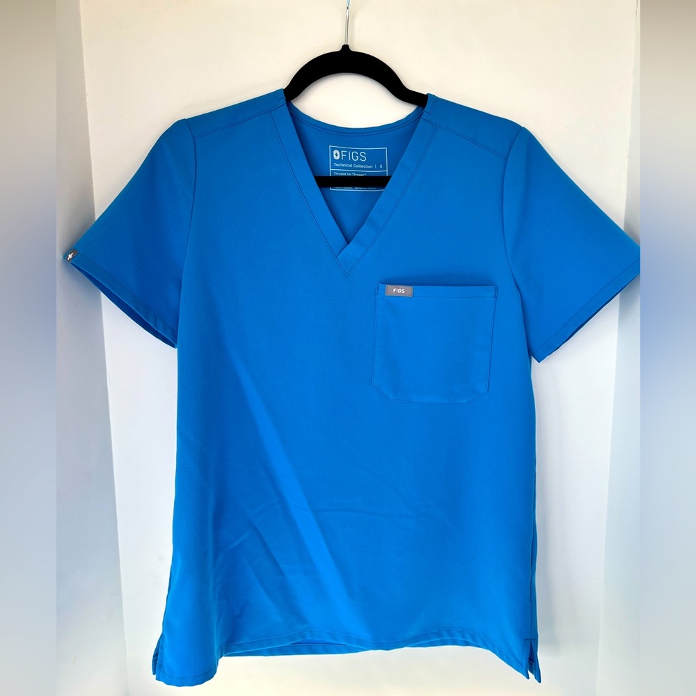 Figs capri blue Catarina basic scrub top